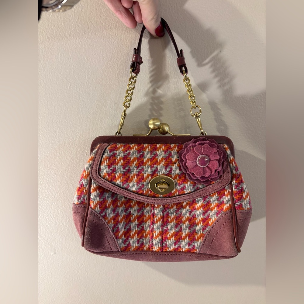 Coach limited edition houndstooth multi color bag